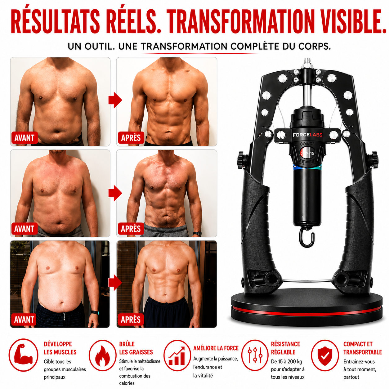 FORCELABS® ENTRAÎNEUR MUSCULAIRE